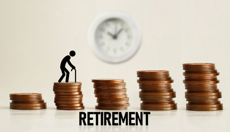 Long-term investments and financial planning for growing retirement savingsの写真素材