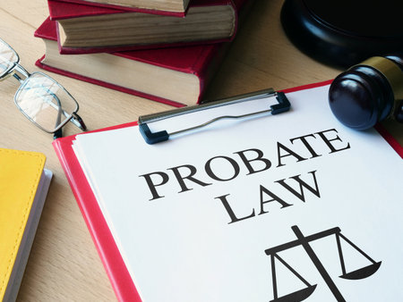 Probate Process is shown using a text Probate Law as business and legal conceptの写真素材