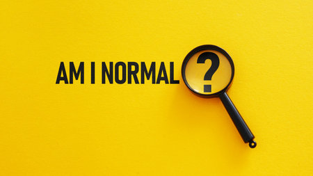 Am I Normal - concept question is shown using the textの写真素材