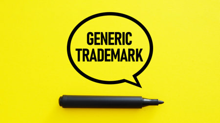 Generic trademark is a brand name that has become the common, everyday term for an entire product or service category, losing its distinctiveness and legal protectionの写真素材