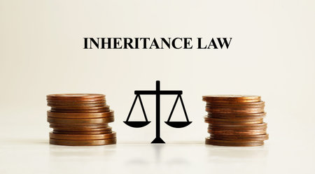 Inheritance law is shown as legal and financial concept