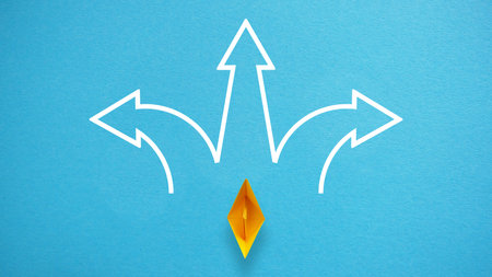Choose Your Way For career, job, directions or path forward in life. Decision Making Concept with...