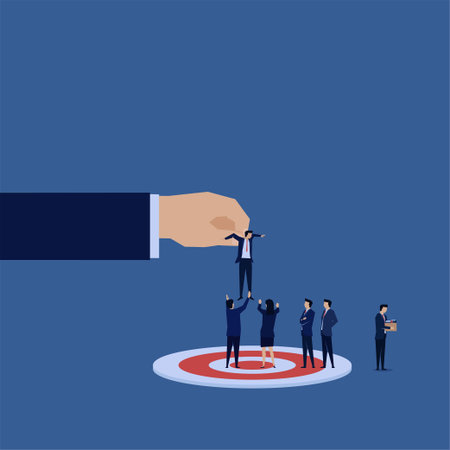 Right man on the right place. New manager for business team on the target. Business Landing Page...