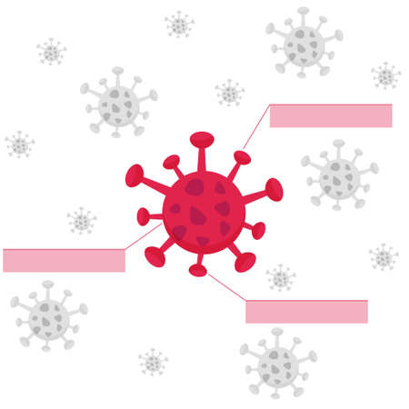 Flat vector viruses concept illustration.のイラスト素材