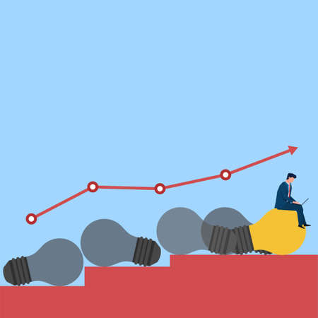 Man and woman celebrate and fireworks on the sky with building backgroundのイラスト素材