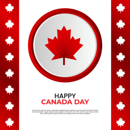 Canada Day Background Templateのイラスト素材