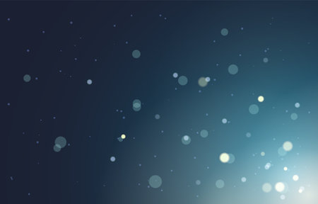Abstract background with bokeh defocused lights and stars. Vector illustration.のイラスト素材