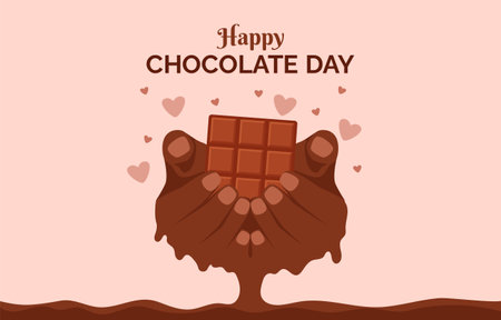 World Chocolate Day Background Templateのイラスト素材