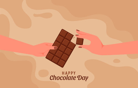 World Chocolate Day Background Templateのイラスト素材