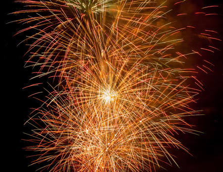 Colorful fireworks in the night skyの写真素材