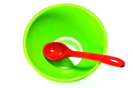 spoon   bowls isolated on white の写真素材