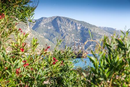 Looking onto the sailing ship 2の写真素材