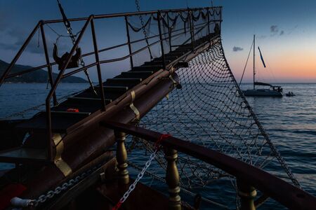 Look on the sunset from a ship 3の写真素材