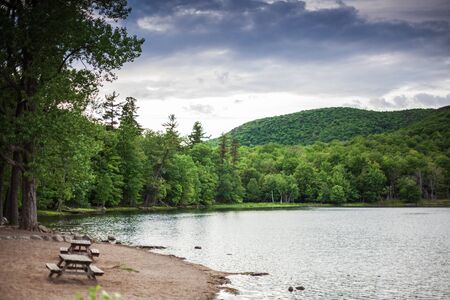 Lake on the Mountain St-Hilaire 6の写真素材