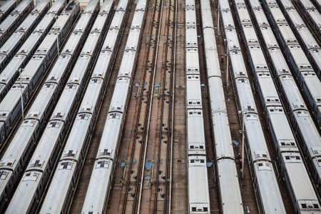 Freight trains - Cargo transportation New Yorkの写真素材