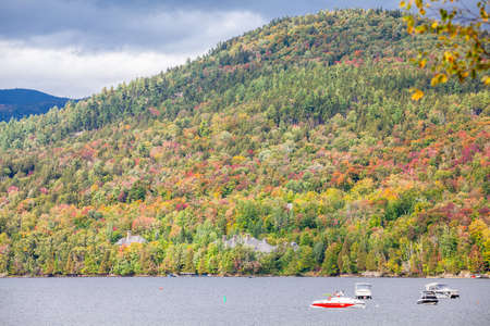 Mont Tremblant in autumn, Quebecの写真素材