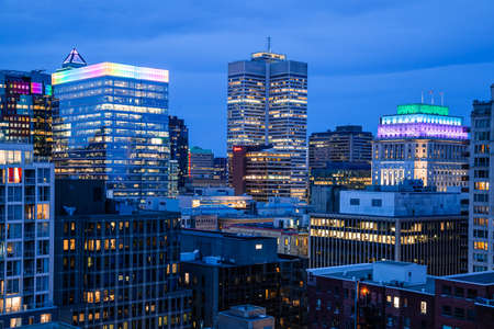 Views of Downtown of Montreal Quebecの写真素材