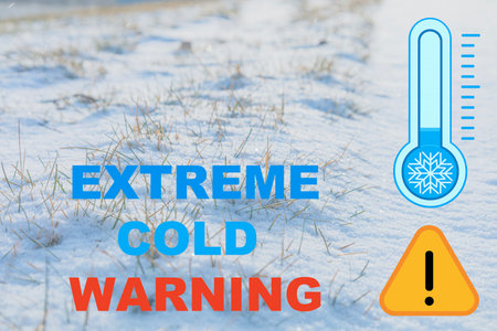 Extreme Cold Weather Warning Conceptの写真素材