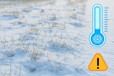 Extreme cold warning conceptの写真素材