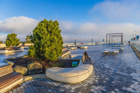 Vancouver Jan 1 2025. CanadaSkyline Waterfront Cityscapeのeditorial素材