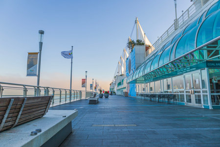 Vancouver Jan 1 2025. CanadaSkyline Waterfront Cityscapeのeditorial素材