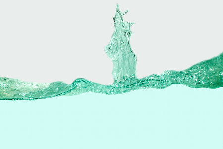 water splash on white backgroundの写真素材