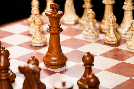 chess on tableの写真素材