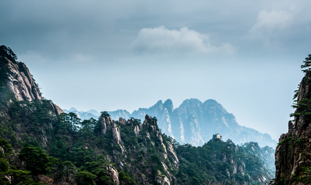 Mount Huangshan landscape view in Chinaの写真素材