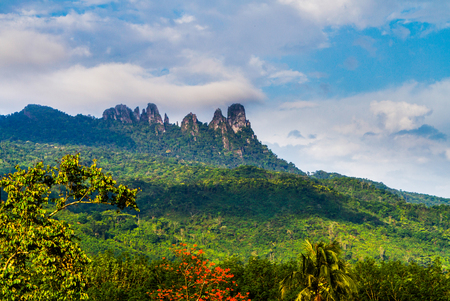 Seven Hainan Baoting Xian China yanoda rainforest.の写真素材