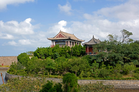 Penglai Pavilion, Shandong province of Chinaのeditorial素材