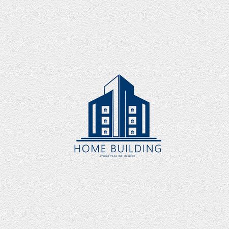Graphic illustration with a grand building concept inspired by the development of large housing and can be used for housing and developer themed logos.のイラスト素材