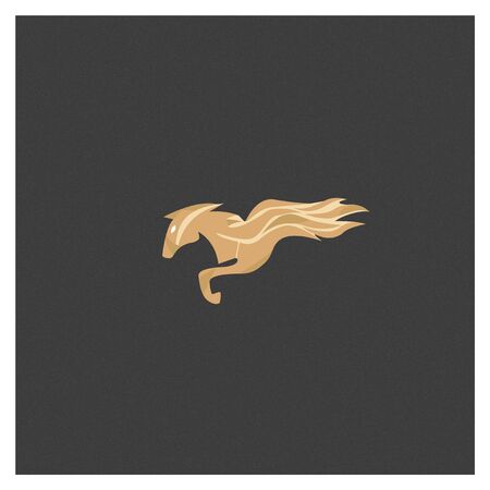 Graphic illustrations with the concept of a horse running at speed can be used for investment company-themedのイラスト素材