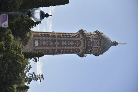 Large tower in the middle of a park in the city of Barcelona, â€‹â€‹Spain