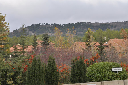 landscape photo in the mountains of Teruel, Spainの写真素材