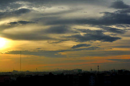 sunrise of Bangkokの写真素材
