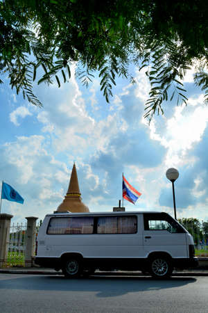 the van is stopped resting  - travel on Thailandの写真素材