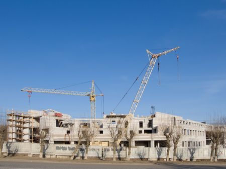 Building of new dwelling-houseの写真素材