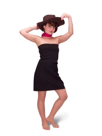 business woman portrait. isolated over a white backgroundの写真素材
