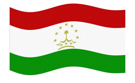 Tadjikistan flag. Illustration on white backgroundの写真素材