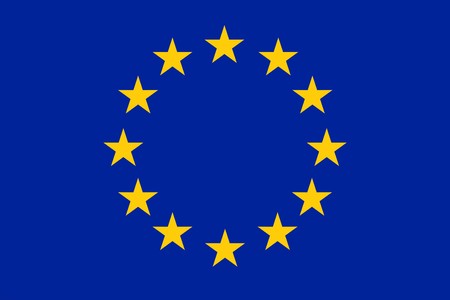 Flag of European Union. Illustration on white backgroundの写真素材