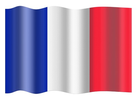France national flag. Illustration on white backgroundの写真素材