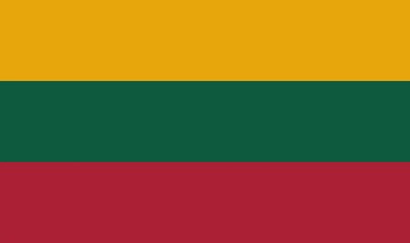 Lithuania national flag. Illustration on white backgroundの写真素材