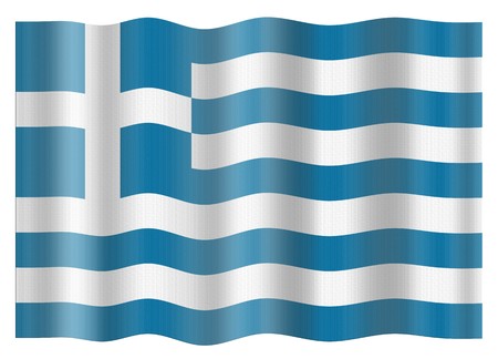 Greece national flag. Illustration on white backgroundの写真素材