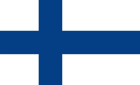 Finland national flag. Illustration on white backgroundの写真素材