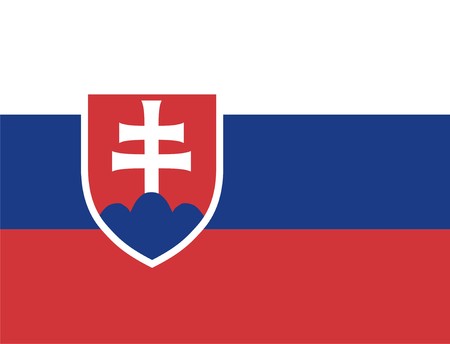 Slovakia national flag. Illustration on white backgroundの写真素材