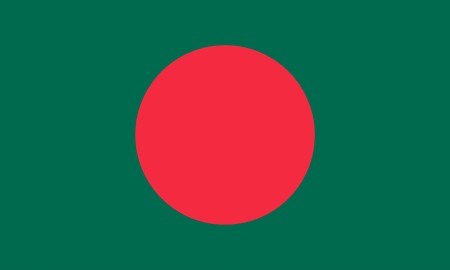 Bangladesh national flag. Illustration on white backgroundの写真素材