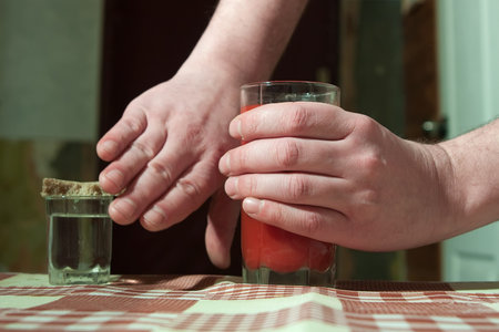 À choice between vodka and tomato juice