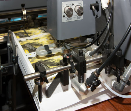 pallet of newspaper  at offset printed machine