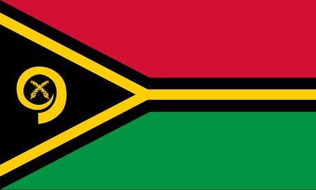 Flag of Vanuatu. Illustration over white backgroundの写真素材