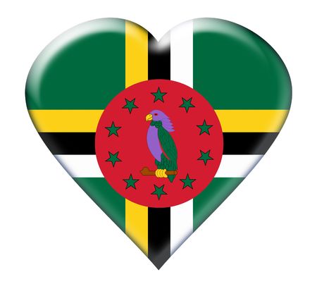 Icon of Dominica. Illustration over white backgroundの写真素材